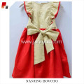 Wholesale red organza christmas flutter sleeve dress